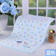 Gold number pure cotton cartoon Wu Nian double-layer gauze children's towel household women's face towel kindergarten face wash towel sweat towel children's towel soft and absorbent 52*28CM blue