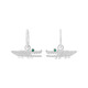 APM MONACO Women's JANVIER Silver Crystal Diamond Small Crocodile Styling Earrings AE10591KGX