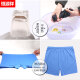 Hengyuanxiang middle-aged and elderly men's pure cotton boxer briefs dad plus size loose grandpa 100 cotton boxer briefs navy blue + dark blue + green gray + hemp gray 2XL [2.4-2.7 feet] [130-160Jin [Jin equals 0.5 kg]]