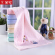 Gold number pure cotton cartoon little rocket children's face wash towel cartoon cut velvet kindergarten face wash towel children's sweat towel soft and water-absorbent 52*27CM 48g orange