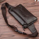 CHEER SOUL/Xizhixiu long sports waist bag coupon wallet crossbody bag casual men's cowhide multi-function bag 5012 coffee color