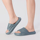 Huixun [Absorción de choque anti-deslizamiento] zapatillas caseras de suela de 4,5 cm de espesor livianas y cómodas zapatillas para hombres azul gris 42-43