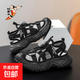 Astro Boy children's Baotou sandals 2025 summer new style for boys and girls hollow beach shoes soft bottom student sandals KH256/black and white 38 yards standard size