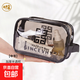 Waterproof portable travel toiletry and makeup storage bag storage bag 60 silk thick transparent gray