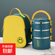 Lunch box with lid office worker adult insulated lunch bucket stainless steel insulated bucket lunch box lunch box bag student girl lunch box blue 3 layers + tableware + insulation bag