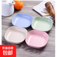 Wheat straw bone dish household small plate cake snack plate dining table bone plate garbage plate salad random color - 2 pieces 14cm