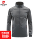 Pierre Cardin sun protection clothing men's summer thin and breathable skin clothing outdoor fishing sun protection clothing jacket gray L