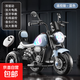 Jingdong Logistics Children's electric motorcycle for boys and girls that can sit and charge double remote control toy car LM blue dual drive super large battery remote control bluetooth music