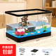 Turtle tank, home landscaping, filtration, circulation, terrace, climbing platform, acrylic ecological mixed fish tank, small turnover box, large ecological tank, 2 covers + water changer