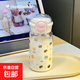 High-looking 2025 girls plastic cup summer water cup new portable double lid double drink cute student campus cup white dog 600ml