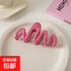 Shark Hair Clip Jelly Grasp Wavy Hair Clip Cream Clip Hair Clip Style Hair Accessory Women's Headgear Back of Head Cream M Clip - Pitaya Red 1-piece Set