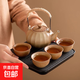 Retro wood-burning hand-made teapot tea set set for home users to cook teapot around the stove and warm tea stove
