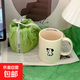Cream color sitting posture cute Pacha dog mug cup high-looking ceramic cup ins feng shui cup home use off-white puppy cup randomly sent 1 piece 350ml