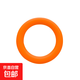 Silicone teether food grade hole ring chewing gum for babies to prevent falling off during oral period, orange 1 pack