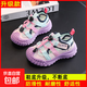 2025 Summer New Style Hollow Breathable Mesh Children's Sandals Girls Light Casual Shoes Upgraded Version Purple 12 Size 34 Inner Length 21.7CM