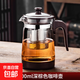 Heat-resistant glass teapot flower teapot coffee pot teapot color kettle lazy coffee appliance household tea maker 900ml teapot dark brown