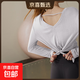 Yoga clothes for women, spring and autumn loose sports long-sleeved blouses, running fitness tops, professional Pilates training clothes, white M