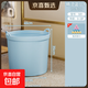 感温儿童洗澡桶浴桶大号宝宝泡澡桶家用小孩婴儿游泳桶可坐浴盆 天空蓝小号【基础款】