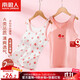 Nanjiren Children's Vest Girls Class A Cotton Summer Printed Sleeveless Vest Baby Tops 2-Pack Small Strawberry 130