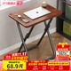 Warner new folding computer desk home learning simple desk office portable small table bgz811 walnut color 60*40