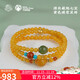 Potala Palace beeswax amazonite multi-circle bracelet lapis lazuli amber silver inlaid agarwood gourd bracelet birthday gift for men and women