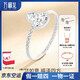 Wanfulong's new PT950 crushed ice platinum ring for women, shiny versatile gourd platinum ring plain ring as a gift for girlfriend No. 11 ring - crushed ice gourd ring - 1.13g