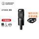 Audio-Technica AT2035 Microphone Professional Condenser Microphone Computer Live Karaoke Dubbing Audio Book Voice Hall Professional Recording Microphone Brand TOP AT2035 Black