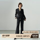 Lady Bird blazer, women's workplace high-end interview formal wear, small professional suit TZ03 black suit + slightly turned trousers, spring and autumn style M - suitable for 94-104 Jin Jin equals 0.5 kg and can be worn