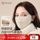 JIUMU Sheep Wool Warm Mask Women's Winter Sun Protection, Windproof and Cold Protection Winter Outdoor Breathable Face Protective Silk Mask