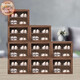 Yusenyi solid wood dust-proof transparent storage rack shoe box sneaker storage box shoe rack anti-oxidation shoe cabinet shoe wall dormitory DZ+31 refired 46x34x34cm