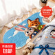 Dense velvet bedside blanket bedroom cartoon bedside carpet Zootopia machine washable plush flocking texture floor mat Zootopia Blue Sky 60cm*140cm