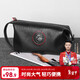 COW Men's Handbag Men's Bag Trendy Personalized Clutch Bag Fashion Casual Large Clutch Bag C-9821 Red Label