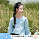 Xiaoyinman Girls Flower Doll Collar White Shirt 2025 Spring and Autumn Children's Fashionable Long-Sleeved Shirt College Trend