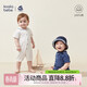 Koala Nose Blue Voyage Western Style Jumpsuit Infant Summer Navy Style Cotton Skin Friendly Romper Suit White 90cm