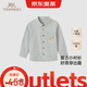 YEEHOO shopping mall same style children's clothing shirt pure cotton spring and summer long-sleeved tops boys' clothes gray moss green 80 CM