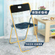 Shuaili folding chair plastic portable leisure backrest dining chair office exhibition conference chair stool black SL1613Y2