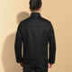 Hongdu Wolljacke Männer stehen Kragengeschäft Casual Jacke mittleren und älteren Männer Daddy Anzug schwarz JX2665-1 180/96XL