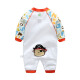 Kalawa baby clothes spring and autumn quilted baby jumpsuit new product baby clothes 0-1 years old newborn baby jumpsuit baby crawler double-layer blue baseball bear 6m (66 recommended 3-6 months)