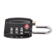 RESET password lock small TSA password padlock overseas European and American travel trolley luggage checked portable luggage cabinet lock black RST-203