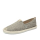 Feelaces alte Peking-Stoffschuhe Herren-Stoffschuhe Leinen Leinwand Schuhe Fischerschuhe ein Fuß Stroh gewebte Schuhe Lazy Schuhe grau 2905 Leinen 39