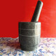 Qi Huijie deepened bluestone 17 cm stone mortar household garlic pounder medicine jar herbal mask masher bowl