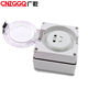Guangqian Outdoor Outdoor Open montierte wasserdichte Steckdose, regenfeste Fünf-Loch-Steckdose, 10A-Plug-in-Board, Einfügungslinie, Open-Air, Kurzzeitblaseninvasion, Fünf-Leitung