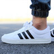 Adidas men's shoes new low top sneakers lightweight casual shoes AW3889 comfortable and non-slip 42.5 (265mm)