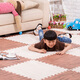 Zhengba splicing carpet suede foam puzzle carpet non-slip thickened living room foyer children's bedroom bedside splicing carpet tatami wood grain mat-white wood grain 30*30cm