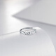 Saturday Fortune (ZLF) PT950 platinum ring for women, shiny hollow love ring for girlfriend, size 13-1.24g