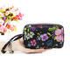 SHU GUO ER Clutch Fabric Long Women's Wallet Canvas Three-Layer Zipper Coin Purse Bicycle #C221