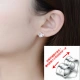 Oloxi 925 silver ear needle women's heart earrings love fashion silver jewelry women's earrings white heart earrings