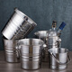 Boelter stainless steel ice bucket portable ice bucket home bar KTV champagne red wine ice bucket hotel room ice bucket small portable ice bucket 3 liters + ice clip