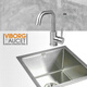 Viborg Yubao Precisión Free de acero inoxidable 304 Cocina de grifo caliente y caliente Zhongdao Cuenca de lavado de cuencas de vegetales pequeños KS-B826B