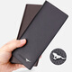 SEPTWOLVES wallet men's long ultra-thin leather wallet zipper birthday gift high-end practical top leather wallet daddy ultra-thin black zipper 3A3071031-01